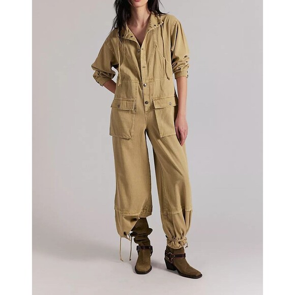 Free People Pants - Free People We The Free High-Line One-Piece Jumpsuit Twill Dress Cotton M 286874